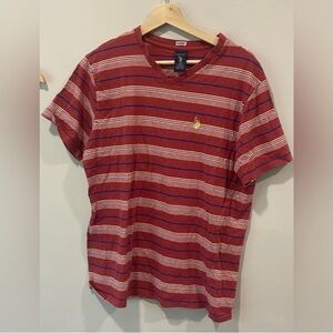 U.S. Polo Assn. Red and White Striped Short Sleeve Tee